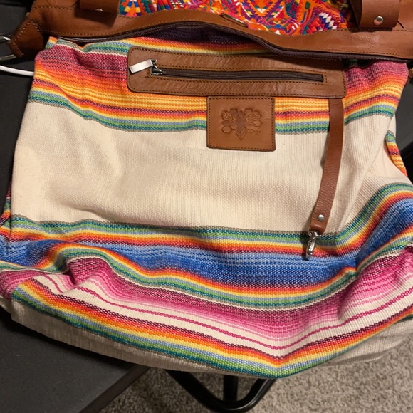 DC Guatemala leather fringe Convertible Day Bag - Picture 7 of 8